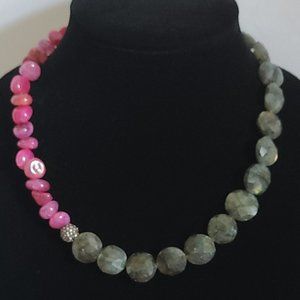 Labradorite short necklace-Handmade art jewelry-Short necklace